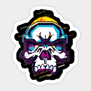 Skull retro80s Sticker